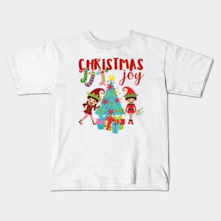 Christmas Joy Elves Kids T-Shirt